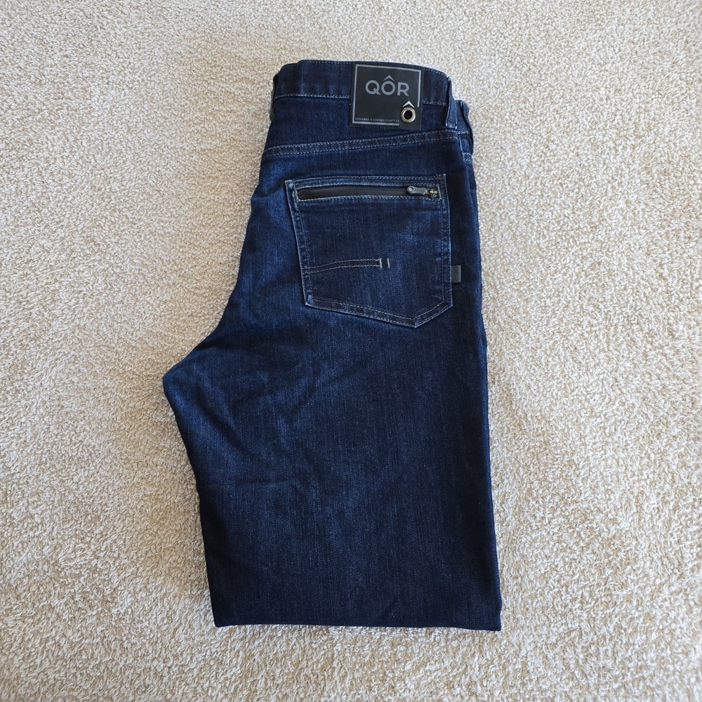 QOR Qortex Performance Denim Jeans Men's Size 32 X‎ 32 Dark Wash Stretch